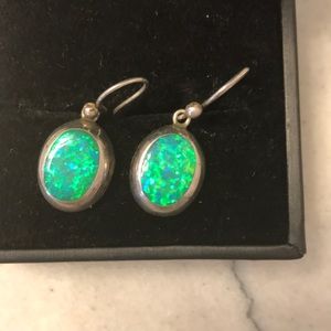 Fire opal earrings